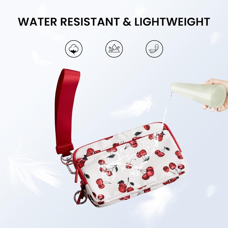VONAL Store Wristlet Wallets for Women, RFID Wristlet Purse Built in Wallet, Small Nylon Crossbody Bags, Credit Card Holder - Image 4